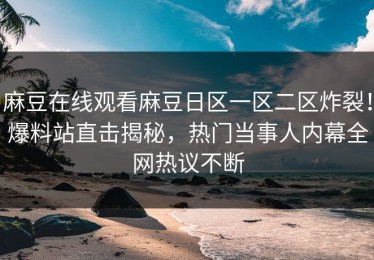 麻豆在线观看麻豆日区一区二区炸裂！爆料站直击揭秘，热门当事人内幕全网热议不断