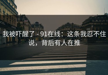 我被吓醒了 - 91在线：这条我忍不住说，背后有人在推