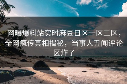 网曝爆料站实时麻豆日区一区二区，全网疯传真相揭秘，当事人丑闻评论区炸了