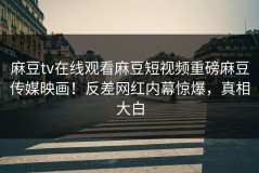 麻豆tv在线观看麻豆短视频重磅麻豆传媒映画！反差网红内幕惊爆，真相大白