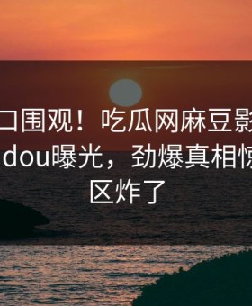 麻豆入口围观！吃瓜网麻豆影业传媒在线madou曝光，劲爆真相惊爆评论区炸了