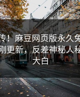 全网疯传！麻豆网页版永久免费麻豆参数刚刚更新，反差神秘人秘闻真相大白