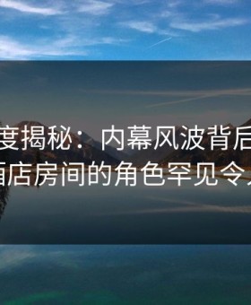 海角深度揭秘：内幕风波背后，神秘人在酒店房间的角色罕见令人意外
