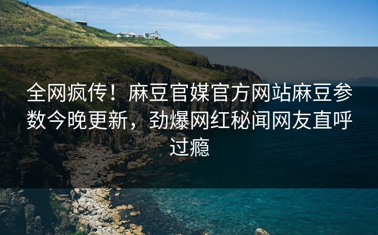 全网疯传！麻豆官媒官方网站麻豆参数今晚更新，劲爆网红秘闻网友直呼过瘾